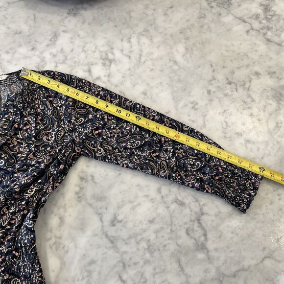 EUC Veronica Beard Karlina Floral 3/4 Sleeve Smocked Button Front Dress- Sz 0 - Picture 13 of 15